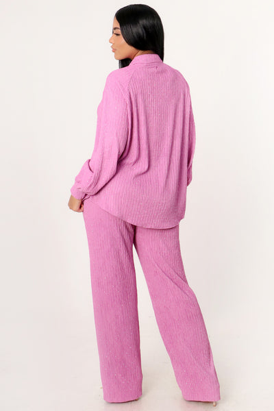 Luxe Linen Lounge Set - lavender