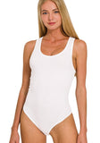 Racer Back Tank bodysuit (white)