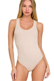 Racer Back Tank bodysuit (beige)