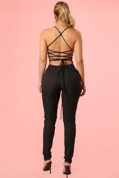 Laced Jumpsuit-pants