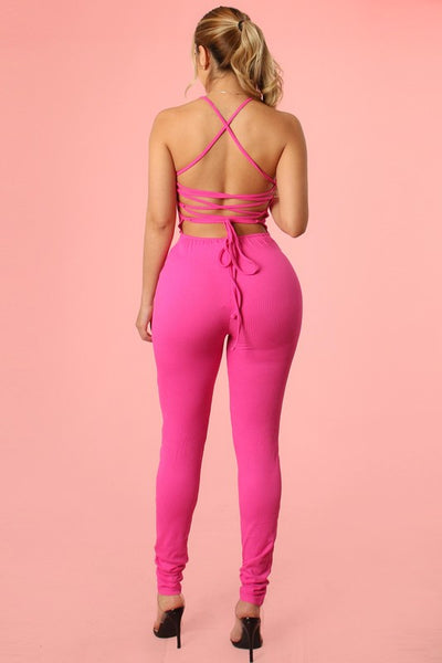 Laced Jumpsuit-pants