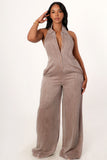 Mocha Muse Halter Jumpsuit