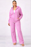 Soft Life Zip Lounge Set - PINK