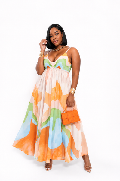 Summer goddess maxi - orange