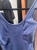 Mineral Wash Romper(Blue)