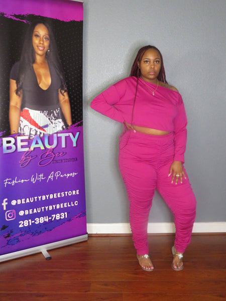 Pink Crush Ruched Set