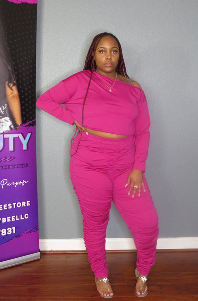 Pink Crush Ruched Set